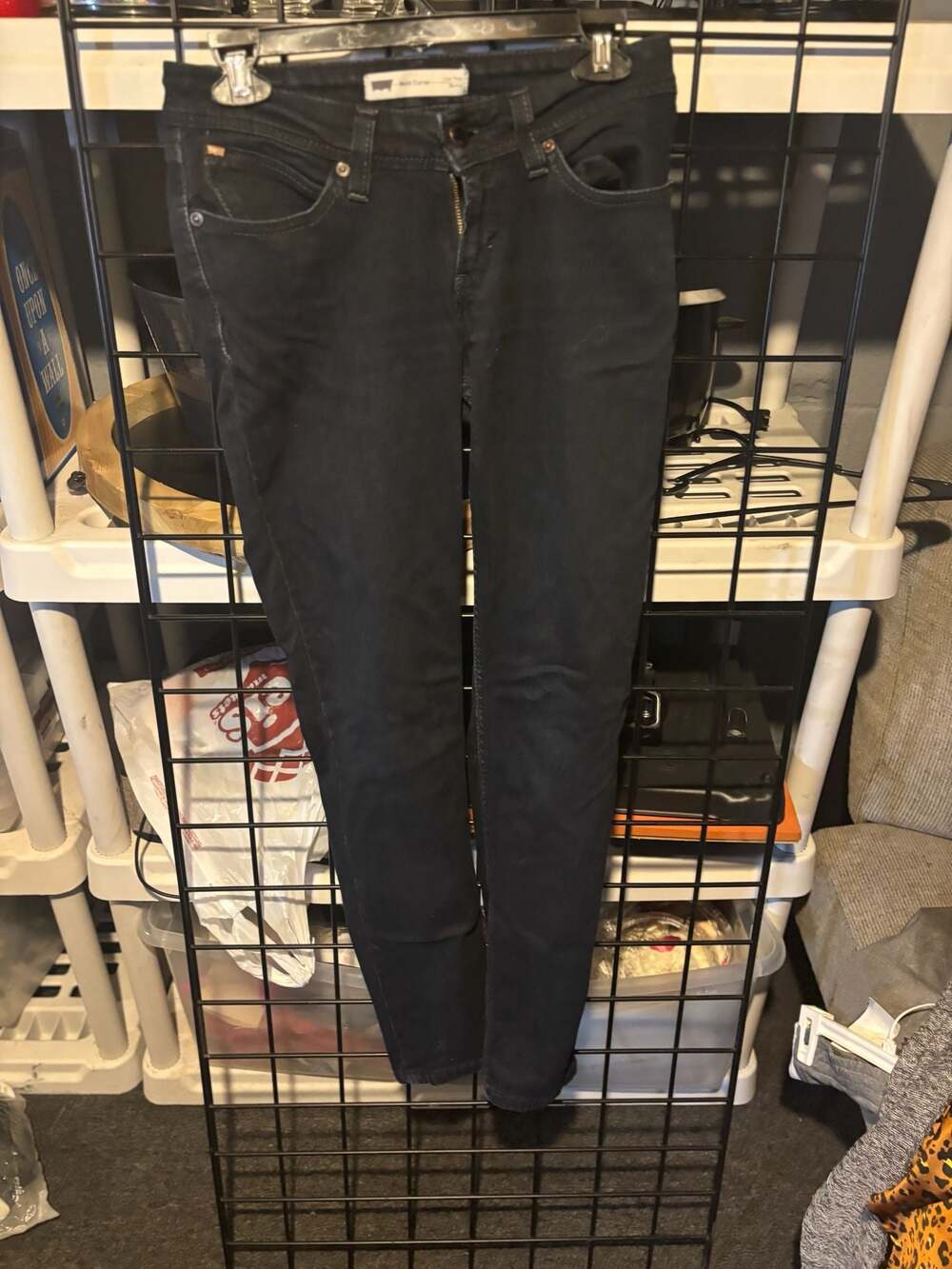 Levi's Bold Curve Low Rise Skinny Jeans Black Size 7M